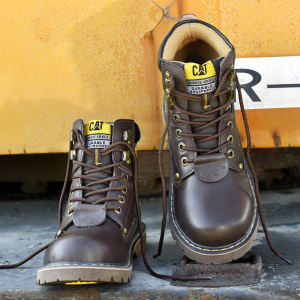 Caterpillar Casual Safety Shoes For Men Waterproof Mens Steel Toe Safety Work Boot Shoes Anti-smashing High Cut 2024