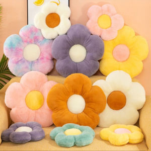 Cute Plush Flower Cushion Sunflower Cushion Pillow Soft Chair Seat Cushion