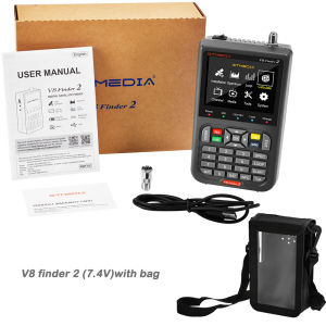 GT MEDIA | GTMEDIA V8 Finder 2 DVB-S/S2X Satellite Searcher MPEG-2/4 H.264(8 Bit) Compliant Handheld Satellite Meter Support Loop Search