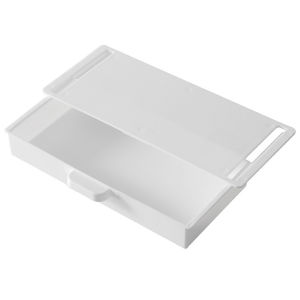 1 Pc Self-Adhesive Table Drawer Storage Box ABS Under Desk Stationery Organizer Tray Invisible Storage Box Makeup Holder