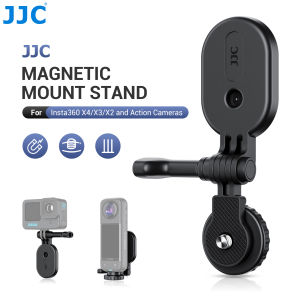 JJC Magnetic Mount Stand for Insta360 X4 X3 X2DJI Osmo Pocket 3/Pocket 2DJI Action 5 Pro/4/3/2GoPro Hero 12 11 10Insta360 ACE Series And More Action Camera1/4"-20 Screw DesignAttach To Vehicle Body Iron Frame Railing Table Legs Refrigerator Dooretc