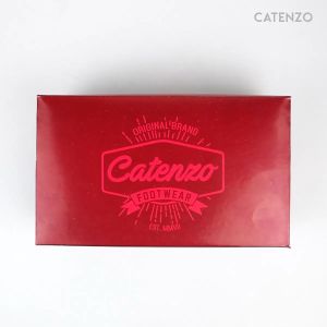 Catenzo - HJ 023 Sepatu Pantofel Casual Pria Formal Kulit Sintetis Hitam Sapatu Pentofel Kasual Cowok Laki-Laki