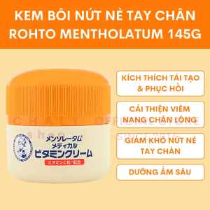 Kem bôi nứt nẻ tay chân Rohto Mentholatum Medical Cream 145g Nhật