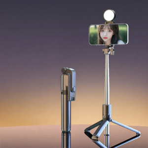 แท่นถ่ายรูปแบบถือได้ขนาดเล็กที่สุดในปี 2023 พร้อมโคมไฟเสริมแสง 360 องศา แท่นถ่ายรูปแบบถือได้สำหรับโทรศัพท์มือถือที่มั่นคงและมีความยืดหยุ่น