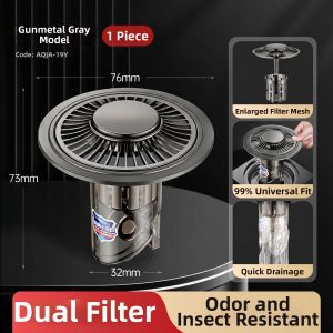 TAOSHI | Odor Prevention Insect Resistant Bathroom Drain Filter