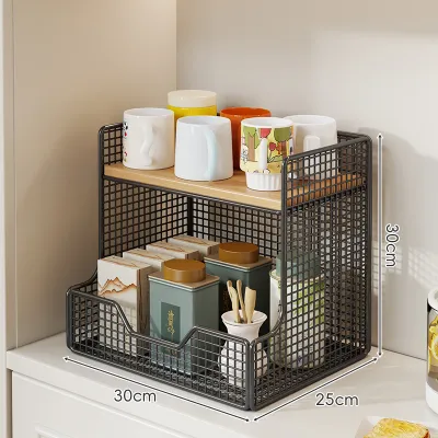 WUBUWEI | Desk Organizer Storage Rack & Snack and Fruit Display Rack