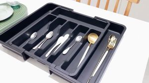 Rambo One ถาดวางช้อนส้อม กล่องลิ้นชักพลาสติก ขนาดใหญ่ ปรับได้ จุของได้เยอะ สําหรับใส่ช้อน สําหรับลิ้นชัก