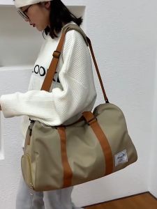 Túi du lịch Hong Fu vải canvas chống thấm có ngăn đựng giày và dây đeo chéo