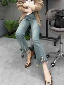 กางเกงยีนส์ทรงตรงเอวสูง ทรงสลิมฟิต ทรงหลวม ทรงเข้ารูป ทรงกระดิ่ง ทรงกระดิ่ง กางเกงยีนส์ผู้หญิงไซส์ใหญ่ ทรงขากระบอกเล็ก