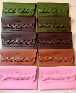 BRAIDED ENVELOPE PHONE WALLET VEGAN LEATHER HIGH QUALITY BILLS WALLET
