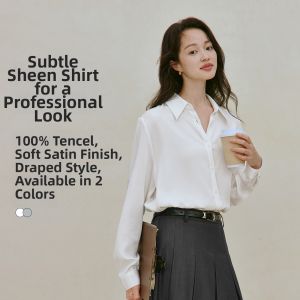 INMAN | Autumn New Workwear Flared Collar Long Sleeve Shirt Women Loose and Slimming