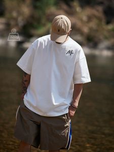 เสื้อยืดแขนสั้นชาย Quentin Marx ทรงหลวม ผ้าฝ้ายแท้ ระบายอากาศได้ดี แฟชั่นฤดูร้อน คอกลม คอกลม คอกลม คอกลม