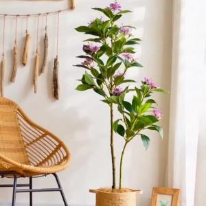 80/120cm Tropical Artificial Ficus Large Banyan Plants Plastic Fiddle Fig Tree Branch Faux Magnolia Tree For Home Garden Decor