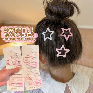 3 pcs Jepit rambut pentagram / jepit rambut lucu anak-anak / jepit rambut jepit poni merah muda / aksesoris rambut kreatif gadis kecil 🌷Waroomy