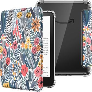MoKo Case for All-new 7" Kindle Paperwhite 12th Gen 2024&Kindle Colorsoft Signature Edition 2024 Ultra Clear Soft Flexible Transparent TPU Back Cover Light Shell with Auto Wake/Sleep Protect Cover