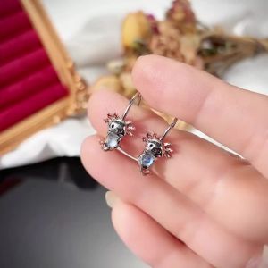 Huitan Women Hoop Earrings Inlaid Dazzling Cubic Zirconia Simple Circle Design Party Daily Accessories Versatile Trendy Jewelry