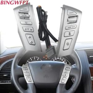 Car Steering Wheel Cruise Control Switch Buttons For Nissan PATROL Y62 2012-2018 Telephone Sound Volume Switch