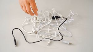 Data cable storage box 8 Grids Accessories Case Cable Storage Box Earphone Electric Charger Wire Organizer