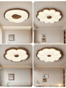 Changhong | Slim New Chinese Style Walnut Colored Children Bedroom Ceiling Light