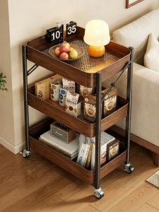 evesigar | Portable Mid-Century Style Storage Organizer Multilayer