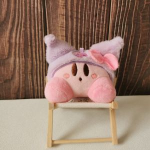 Takara Tomy | Anime Kirbys Cross dressing Hat Keyring Plush Toy Doll Cute Star Plush Toy Keychain Bag Decoration Car Key Accessories Gifts