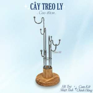 🅾️ KỆ ÚP LY / CÂY TREO LY (CA) ĐẾ GỖ