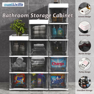 JustLiving Kitchen Narrow Slot Shelf Crevice Storage Cabinet Multi-layer Storage Cabinet Cabinet with aDoor Locker Toilet Storage Cabinet 17.5cm Bathroom Slit Shelf Floor-standing Drawer Type Narrow Cabinet