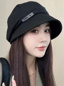 Womens Large Head Size Spring Autumn Duckbill Cap Foldable Adjustable Fishing Net Hat Face Slimming Trendy Versatile Fashion Accessory