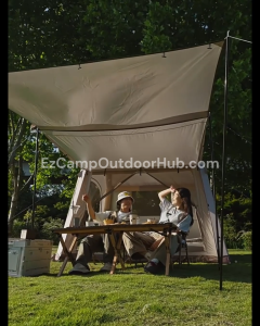 Naturehike VILLAGE 6.0 AIR BASE / FLAGSHIP Portable Foldable 4-5 Persons Multiple Setups Inflatable Cabin Ridge Tent 15m² Usable Space Enclosed Gate Hall Silver Coated Sunscreen Waterproof Outdoor Camping