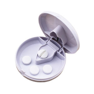 LoviRa Square Round Transparent Pill or Tablet Cutter with Medicine Storage
