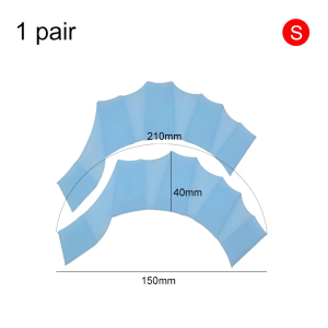 S/M/L Silicone Swimming Fins Flipper for Men Women & Children Webbed Gloves Paddles Swimming Pool Professional Training Sport