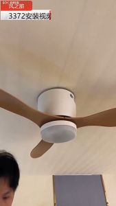 42/52inch Strong Wind Silent 6 Speed 3 Color Light Adjustable Remote Control Ceiling Fan Modern Simple Black Dining Room Commercial Ceiling Fan