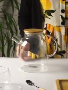 One Two Cups Teko Kaca Teh Pitcher Borosilicate Glass 1.5L Tea Pot Tahan Panas Super Jumbo - TP-760
