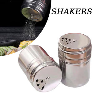 Outdoor Camping Cooking Apothecary Jars Spice Jar Seasoning Pot Stainless Steel Adjustable Size Port Rotate BBQ Shakers