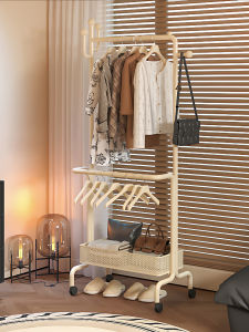 QYLIFE | Mobile Multi-Function Bedside Clothing Stand