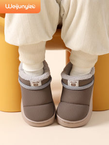 Qijun Yizu Childrens Snow Boots Boy Winter Baby Cotton Shoes Fleece-Lined Non-Slip UGG Girl Cotton Short Boots