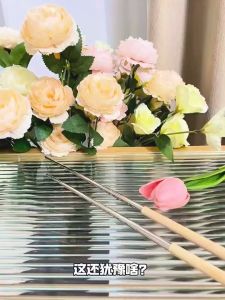 39CM Extra Long 304 Stainless Steel Wooden Handle Fried Chopsticks Penyepit Panjang 304不锈钢加长木柄筷子油炸筷