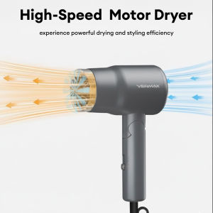Vermax Mini Hair Dryer Foldable Blower 3 Temps Ionic Care Fast Dry Dormitory travel home use
