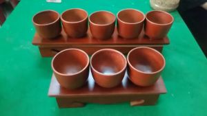 Bộ án ly nước bằng gỗ thờ cúng bàn thờ