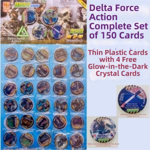 Glow-in-the-Dark Shock-Resistant Waterproof Round Plastic Toy Game Cards for Children