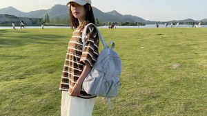 Tas Sekolah Ins Import Fashion/Large Capacity Tas Ransel Laptop Siswa Lucu Wanita