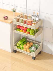 Multifunctional Movable Vegetable Storage Rack