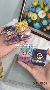 EVITA PERONI | Styling Pony Elastic | Styling Fabric Spiral Hair Ties (1 set 5 pcs) | Hair Accessories