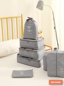 Bộ 7 túi đựng đồ du lịch vải Oxford cao cấp sắp xếp quần áo hành lý gọn gàng trong vali TD73