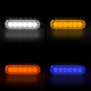 12/24V Truck Car Motorcycle Warning Light Modified LED light Truck Vehicles Emergency Flasher Dash Strobe Stroboscope Warning Side Marker Blinking Amber LED Light Bar Police Flash Assembly Car-styling Signal Alarm Lamp 6LEDs Side Beacon