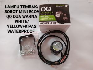 Lampu Led Tembak/Sorot Mini ECO9-QQ LED Spotlight Putih+Kuning+Kipas Waterproof