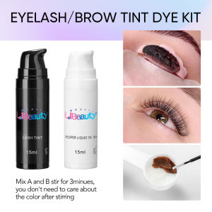 Libeauty Single 15ml Semi Permanent Eyebrow Dye Tint Fast Gel Eyelash Kit Eyebrows Tint Dye Makeup Eyebrow Cream Makeup Tool