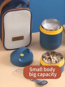 🔥Microwaveable  2 Layer Soup Bentgo lunch bag Lunch Box Stainless with Bag Thermal 304 Stainless Steel Insulated Lunch Box lunchbox for kids