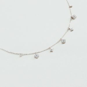 AGATHA | Good Luck Four-leaf Charm Dopamine Silver Necklace
