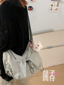 กระเป๋าสะพายข้างผ้าอ้อมแบบยูนิเซ็กซ์ขนาดใหญ่แบบลำลองสำหรับเดินทาง กระเป๋าสะพายข้างแบบมีสายรัดแบบยืดหยุ่นสำหรับวัยรุ่น